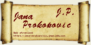 Jana Prokopović vizit kartica